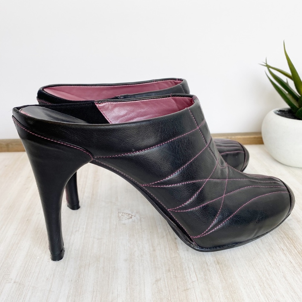✖️SOLD✖️•COLE HAAN• Nike G Series Leather Heeled Mules - Picture 3 of 13
